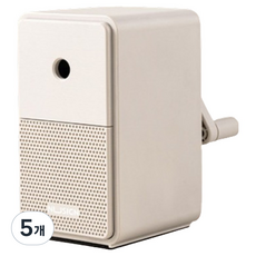 누사인 회전식 5단 심조절 미술 그림용 연필깎이 NS077-S, 그레이, 5개