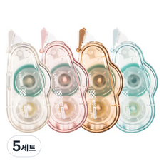 델리 양면 테이프 4종 세트 TG107 6mm x 8m, 랜덤발송, 5세트