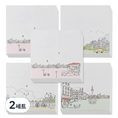 misoro 便條紙 2048 4款 + 隨機出貨, 混合顏色, 2套