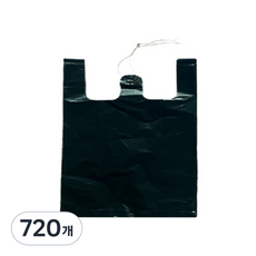 이쁜이봉투 일반 마트 봉투 4호 검정, 12L, 720개