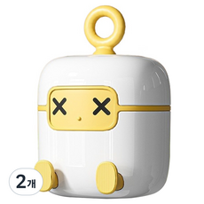 便攜式水洗滾筒迷你除塵器 5 x 5.4 x 7.5 cm, 2個, 白色