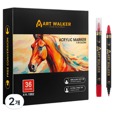 동아피엠에스 아트웍 도트 마카펜, 2개, 36색