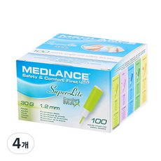 한독 메드란스 플러스 일회용 자동란셋 채혈기 30G, 100개입, 4개