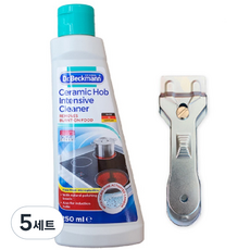 닥터베크만 인덕션 클리너 + 스크래퍼 세트, 250ml, 5세트