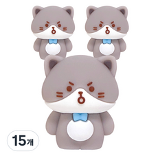 iiGEN 고양이 연필깎이, 회색, 15개