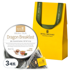 로얄오차드 드래곤브렉퍼스트 실버틴 싱글팩 + 기프트박스 세트, 티백 6p + 기프트박스, 3세트