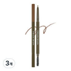 네이처리퍼블릭 극세사 브로우 펜슬 0.08g, 3개, 3호 소프트 브라운
