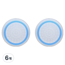 HOHOO PS5 Portal 控制器 搖桿保護套 搖桿帽 無防滑, 單一商品, 6個, 白色 + 藍色