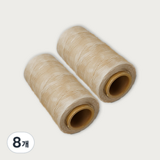 가죽공예 왁스실 초사용 1mm x 220m, 라이트베이지, 8개