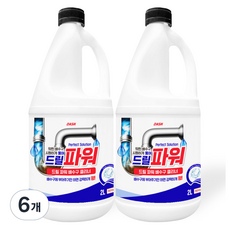대쉬 드릴 파워 배수구 클리너, 2L, 6개