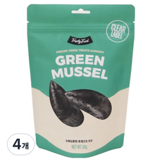 트러스티푸드 강아지 동결건조 해산물 간식, 초록입홍합, 50g, 4개