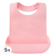 Home Rabbit 矽膠長者圍兜, 5個, 粉紅色