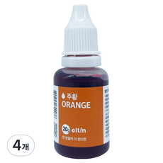 엘틴푸드칼라 진한 주황, 20g, 4개