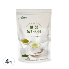 녹차수도보성 카페 녹차 라떼 분말, 4개, 500g