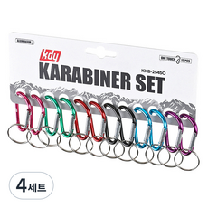 KDy 一鍵式登山扣 6種 x 2入組 KKB-2545O, 4套, 混合顏色