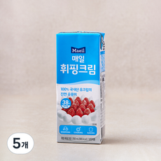 매일유업 휘핑크림, 250ml, 5개