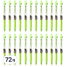 라인플러스 라탄레이져 형광펜 볼펜, 72개, 형광노랑