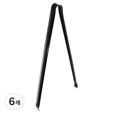월드크린 다용도 코팅 철집게 60cm, 검정, 6개