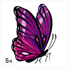 PARTY COSTUME 蝴蝶溫蒂紋身貼紙, AC46, 5個