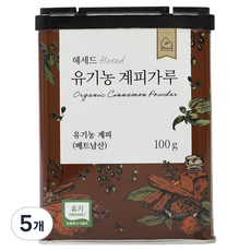 헤세드 유기농 계피가루, 5개, 100g