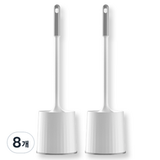 Sort It 直立式圓形馬桶刷 浴室廁所清潔刷, 白色, 8個