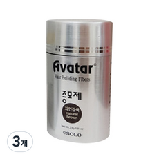 SOLO 아바타 흑채 25g, 자연갈색, 3개