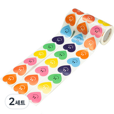 All That Party 綜合微笑捲筒標籤 愛心 3入組, 2套, 混合顏色