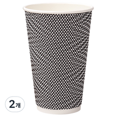 해피팩 삼신상사 한결 웨이브 아이스 3중 종이컵 그레이 470ml, 2개, 100개입