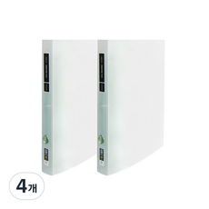 노블 투명 프론티어 프리미엄 A4 3cm D링 바인더 3공, 백색, 4개