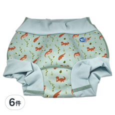 Happy Nappy 3D加強版-游泳尿布褲 頑皮水獺, XXL, 6件
