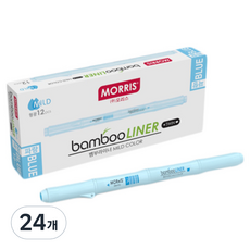 MORRIS 竹節螢光筆, 藍色, 24個