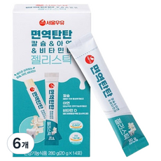 Seoul Milk 首爾牛奶 Immune鈣鋅&維他命D能量果凍條 14條入, 6盒, 280g