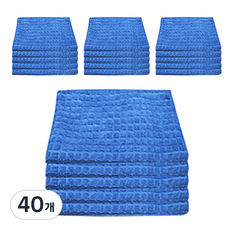 World Clean 圍棋超細纖維洗碗布 藍色, 40個