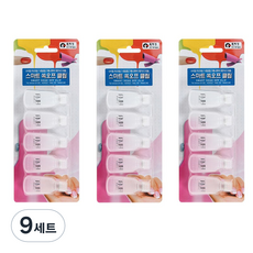 에이부 스마트 쏙오프 네일 클립, 반투명, 9개