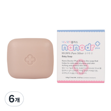 나노닥터플러스 순수한 은 아기 비누, 100g, 6개