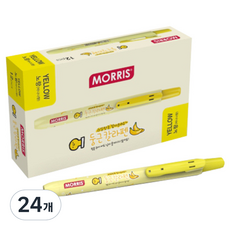 MORRIS 水果香味圓頭彩色螢光筆, 黃色, 24個