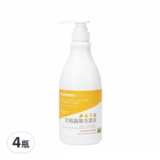 mammyshop 媽咪小站 奶瓶蔬果洗潔液, 800ml, 4瓶