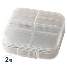 Luneon 簡潔便攜式藥盒 透明色 S, 2個