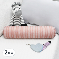 베드앤데코 에브리데이 경추 목베개 + 솜 세트, 댄디핑크, 2세트