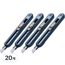 NUSIGN 紐賽 現代黑色刀片美工刀 小型 NS063, 深藍色, 20個