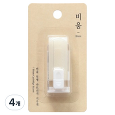 모닝글로리 비움 투명 카트리지 지우개, 화이트, 4개