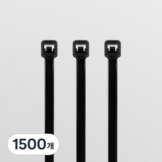 솔탑 전선 정리 케이블 타이, 1500개, 흑색