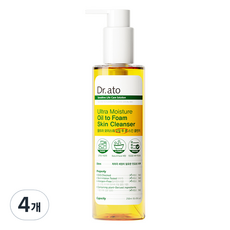 Dr.ato Ultra保濕油起泡潔膚露, 4瓶, 250ml