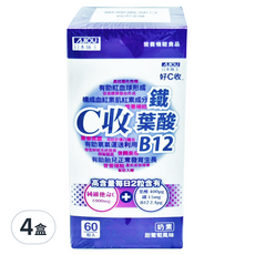 AJIOU 日本味王 C收葉酸鐵口含錠, 2.1g, 60顆, 4盒