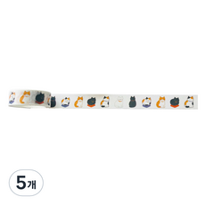 特別商店 DIY 手帳裝飾 膠帶貼紙 15mm x 5m, 坐著的貓, 5個