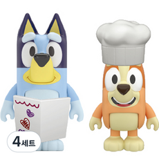 무스 블루이 피규어 2종 세트 랜덤발송, 4세트
