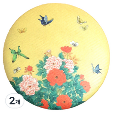 Design Gaanchae 雙面手鏡牡丹 75 x 75 mm, 混色, 2個