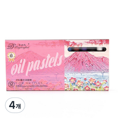 캔버스틱 오일 파스텔, 12색, 4개