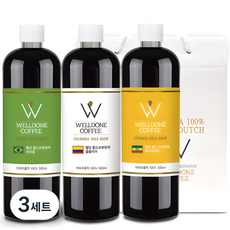 WELLDONE COFFEE 冰滴咖啡 3瓶禮盒, 巴西桑托斯 + 哥倫比亞 Supremo + 埃塞俄比亞伊爾加喬夫, 3套