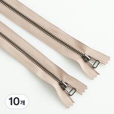 3호 엔틱지퍼 와이어 15.24cm, 베이지, 10개
